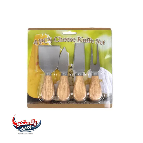 ست کارد صبحانه خوری مدل دسته چوبی 4 عددی